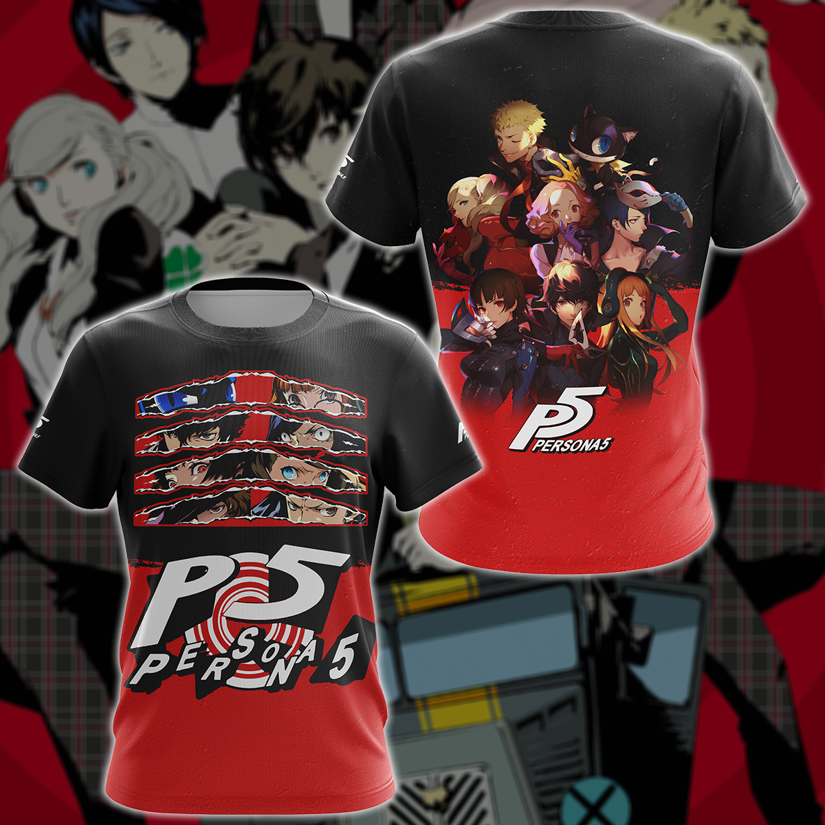 Persona V Video Game 3D All Over Printed T-shirt Tank Top Zip Hoodie Pullover Hoodie Hawaiian Shirt Beach Shorts Jogger T-shirt S