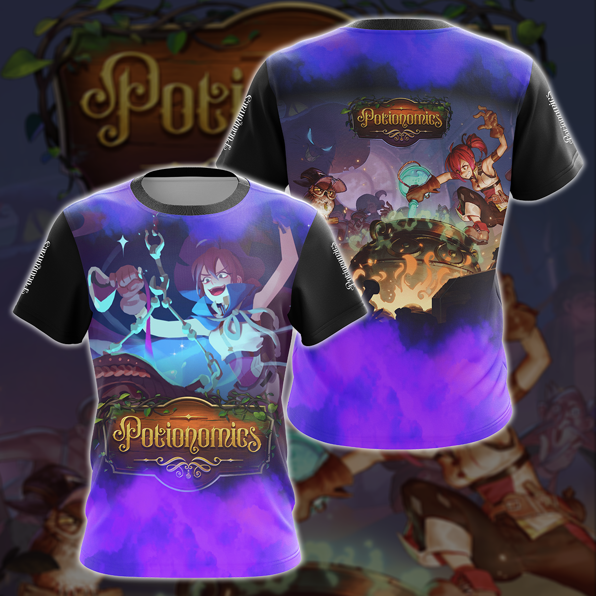 Potionomics Video Game All-Over T-shirt Hoodie Tank Top Hawaiian Shirt Beach Shorts Joggers T-shirt S