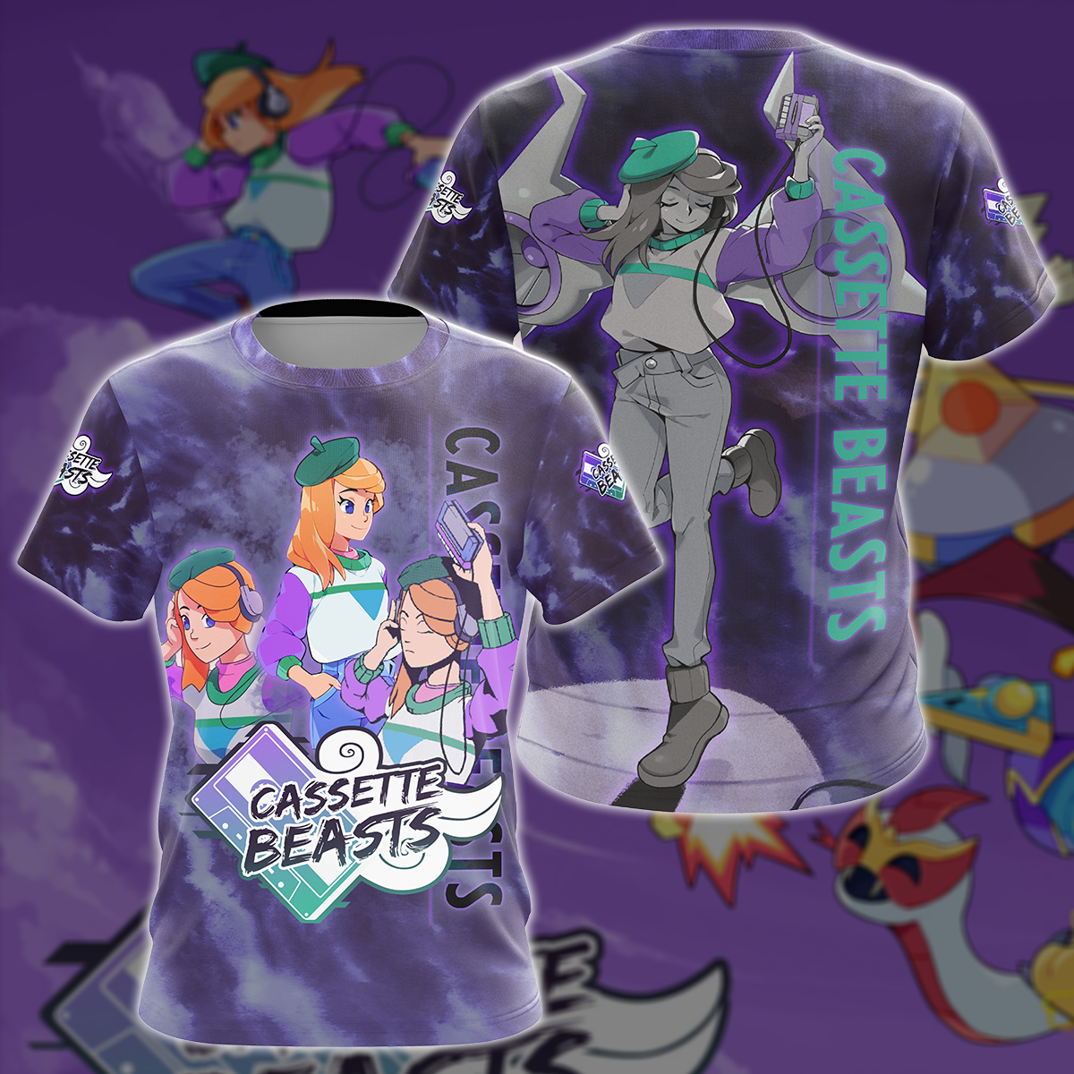 Cassette Beasts Video Game All-Over T-shirt Hoodie Tank Top Hawaiian Shirt Beach Shorts Joggers T-shirt S