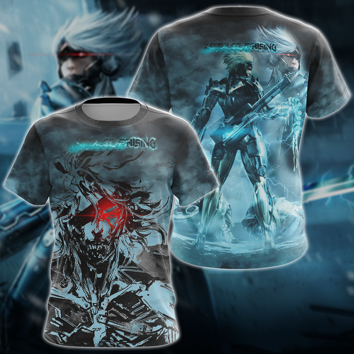 metal gear rising t shirt Metal Gear Rising Revengeance Video Game 3D All Over Print T-shirt Tan – MoveekBuddyShop