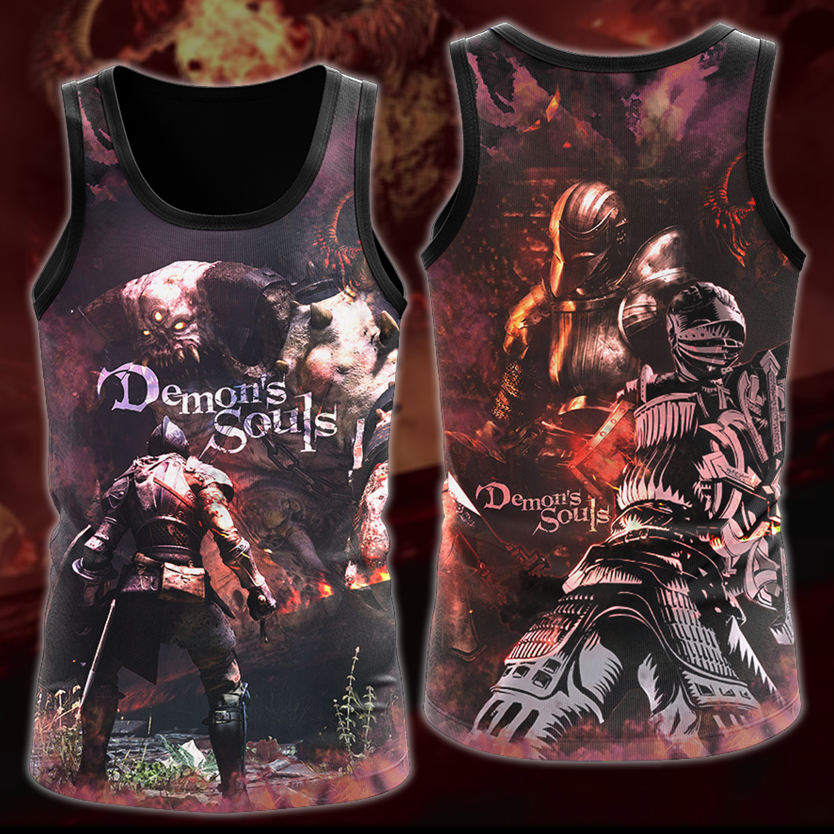 Demon's Souls Video Game 3D All Over Printed T-shirt Tank Top Zip Hoodie Pullover Hoodie Hawaiian Shirt Beach Shorts Jogger Tank Top S