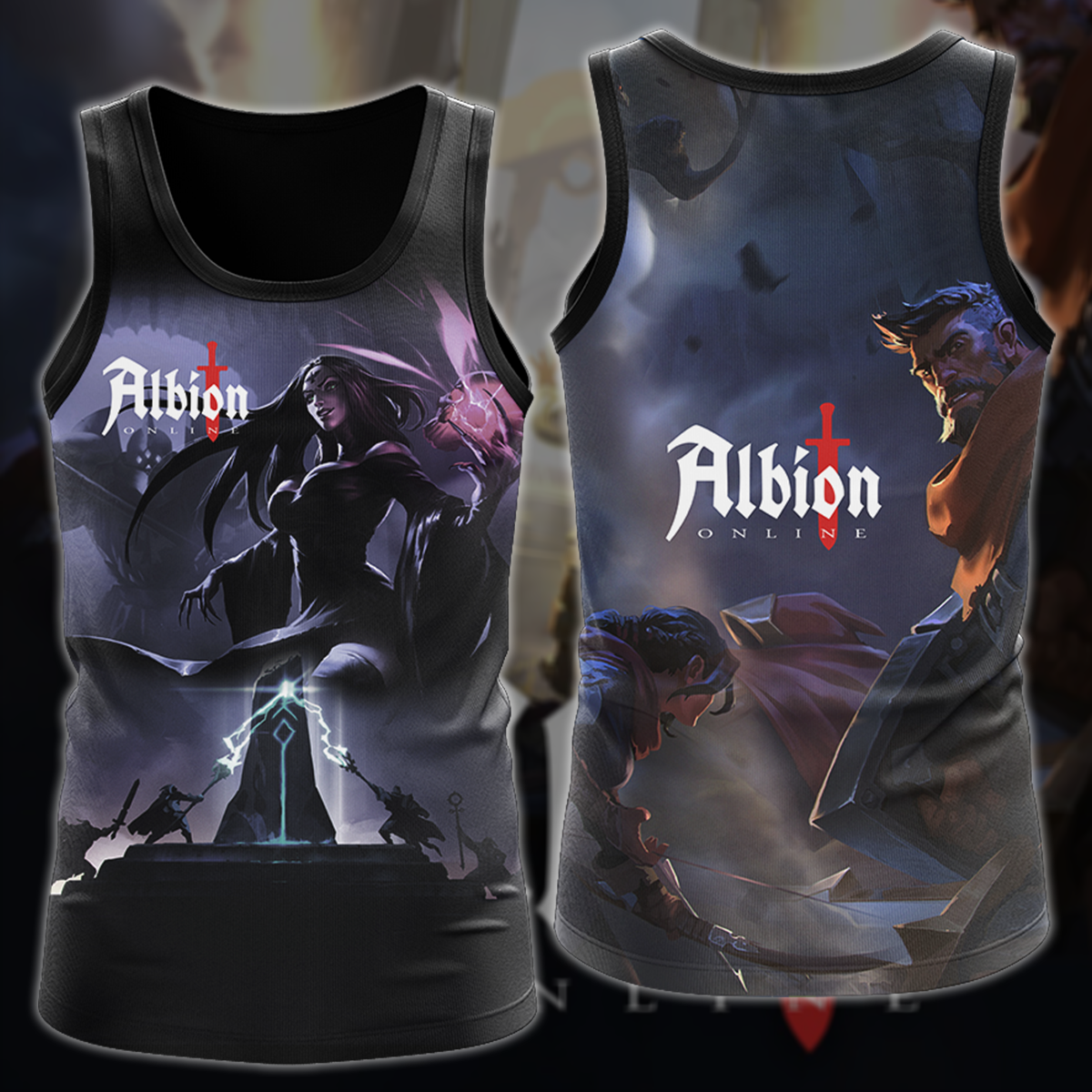 Albion Online Video Game 3D All Over Printed T-shirt Tank Top Zip Hoodie Pullover Hoodie Hawaiian Shirt Beach Shorts Jogger Tank Top S