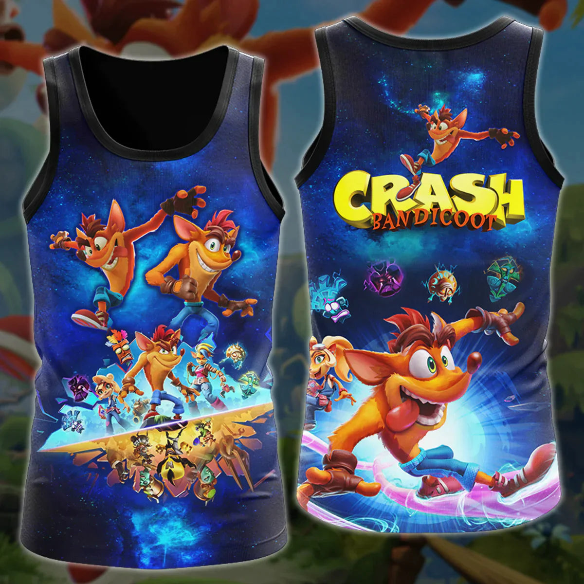 Crash Bandicoot Video Game 3D All Over Print T-shirt Tank Top Zip Hoodie Pullover Hoodie Hawaiian Shirt Beach Shorts Jogger Tank Top S