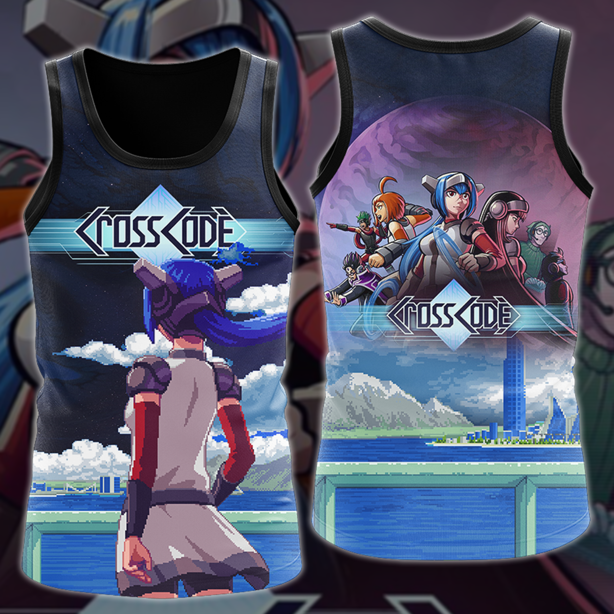 Crosscode Video Game 3D All Over Printed T-shirt Tank Top Zip Hoodie Pullover Hoodie Hawaiian Shirt Beach Shorts Jogger Tank Top S