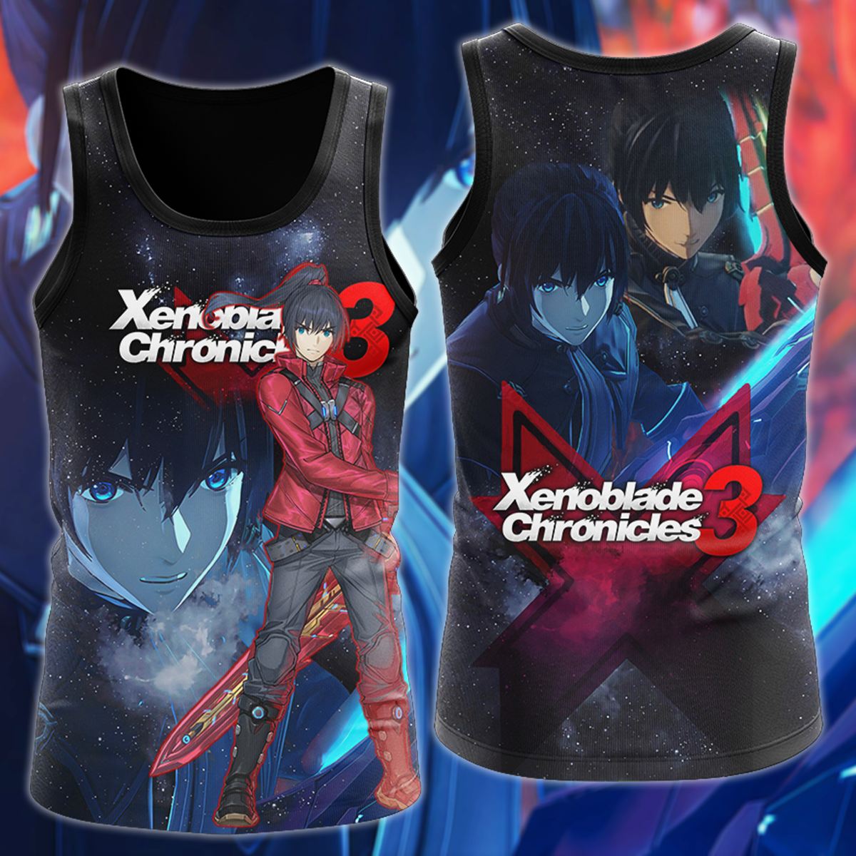 Xenoblade Chronicles 3 Video Game 3D All Over Print T-shirt Tank Top Zip Hoodie Pullover Hoodie Hawaiian Shirt Beach Shorts Jogger Tank Top S