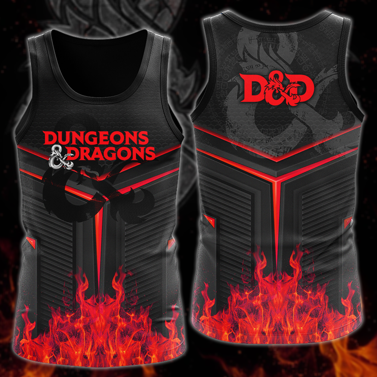 Dungeons And Dragons Video Game 3D All Over Print T-shirt Tank Top Zip Hoodie Pullover Hoodie Hawaiian Shirt Beach Shorts Jogger Tank Top S