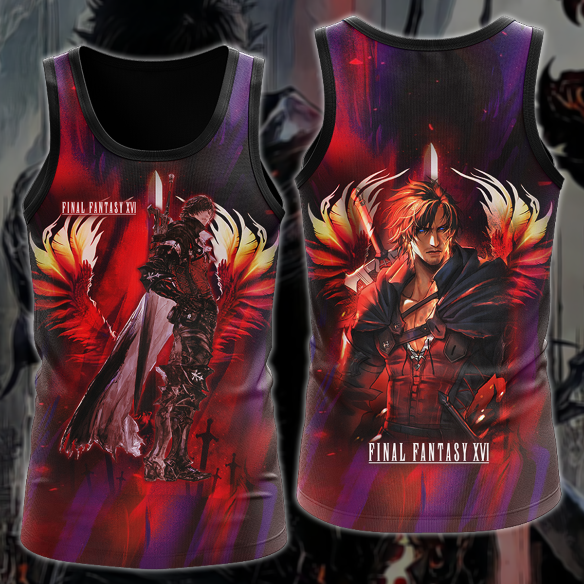 Final Fantasy XVI Video Game 3D All Over Printed T-shirt Tank Top Zip Hoodie Pullover Hoodie Hawaiian Shirt Beach Shorts Jogger Tank Top S