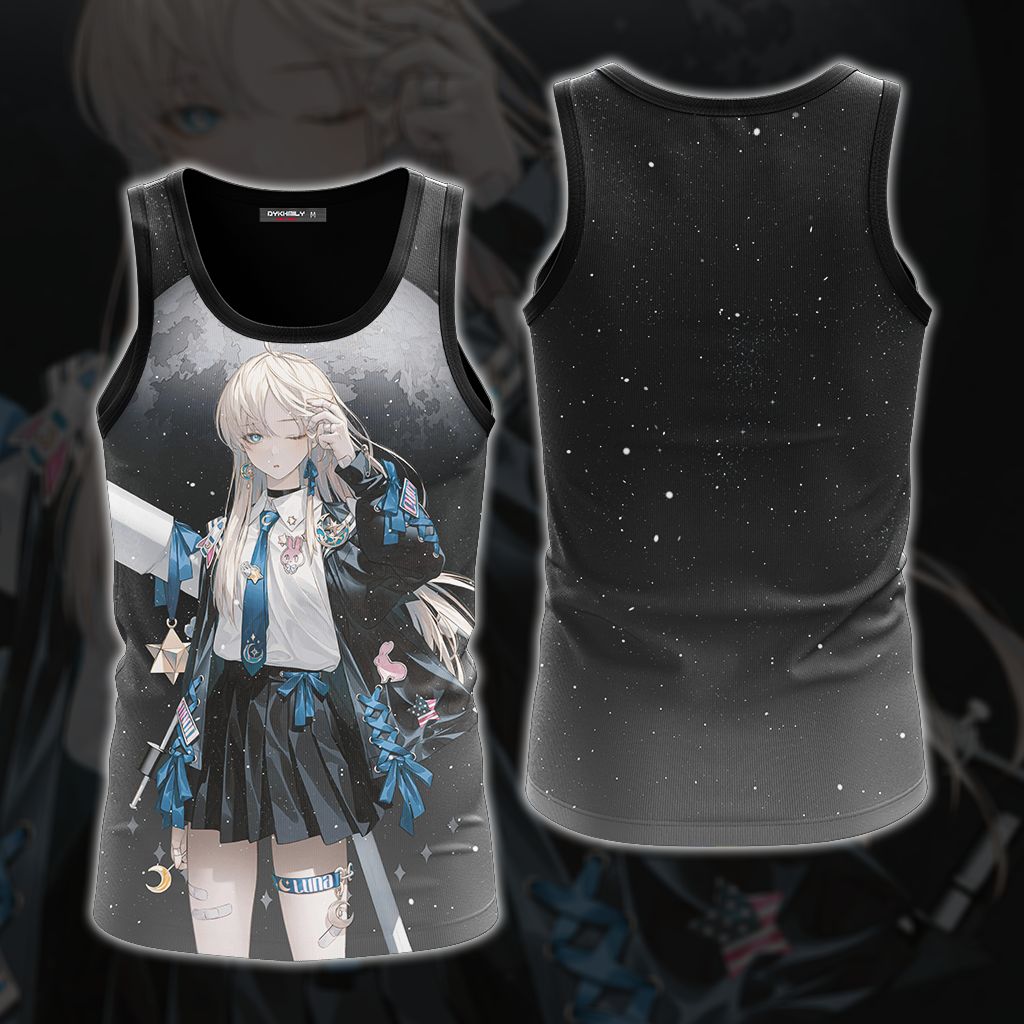 Luna Anime Girl All Over Print T-shirt Tank Top Zip Hoodie Pullover Hoodie Tank Top S