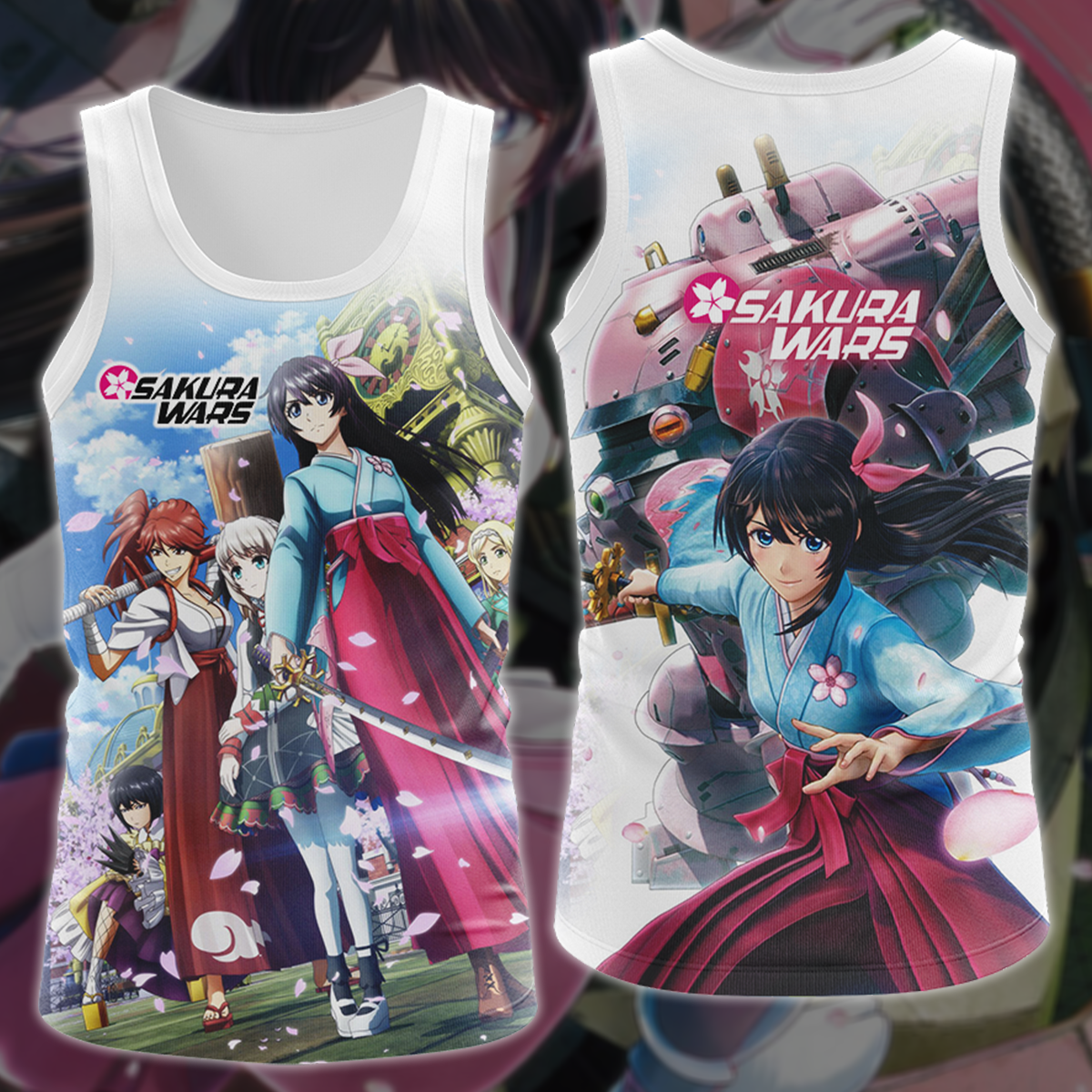 Sakura Wars Video Game 3D All Over Printed T-shirt Tank Top Zip Hoodie Pullover Hoodie Hawaiian Shirt Beach Shorts Jogger Tank Top S