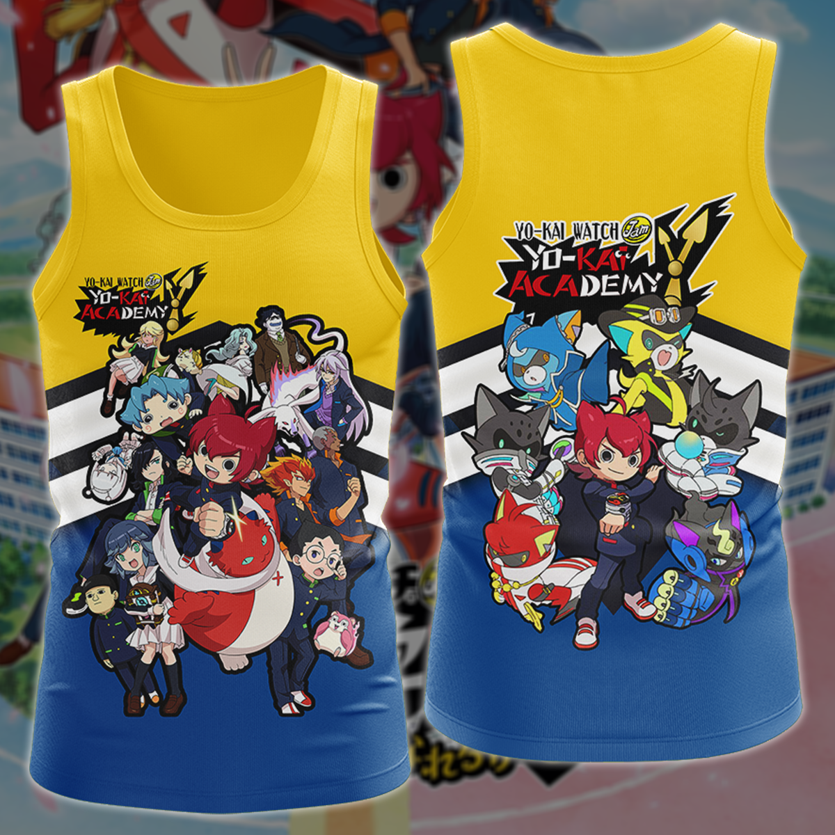 Yo-kai Watch Jam: Yo-kai Academy Y Video Game 3D All Over Printed T-shirt Tank Top Zip Hoodie Pullover Hoodie Hawaiian Shirt Beach Shorts Jogger Tank Top S