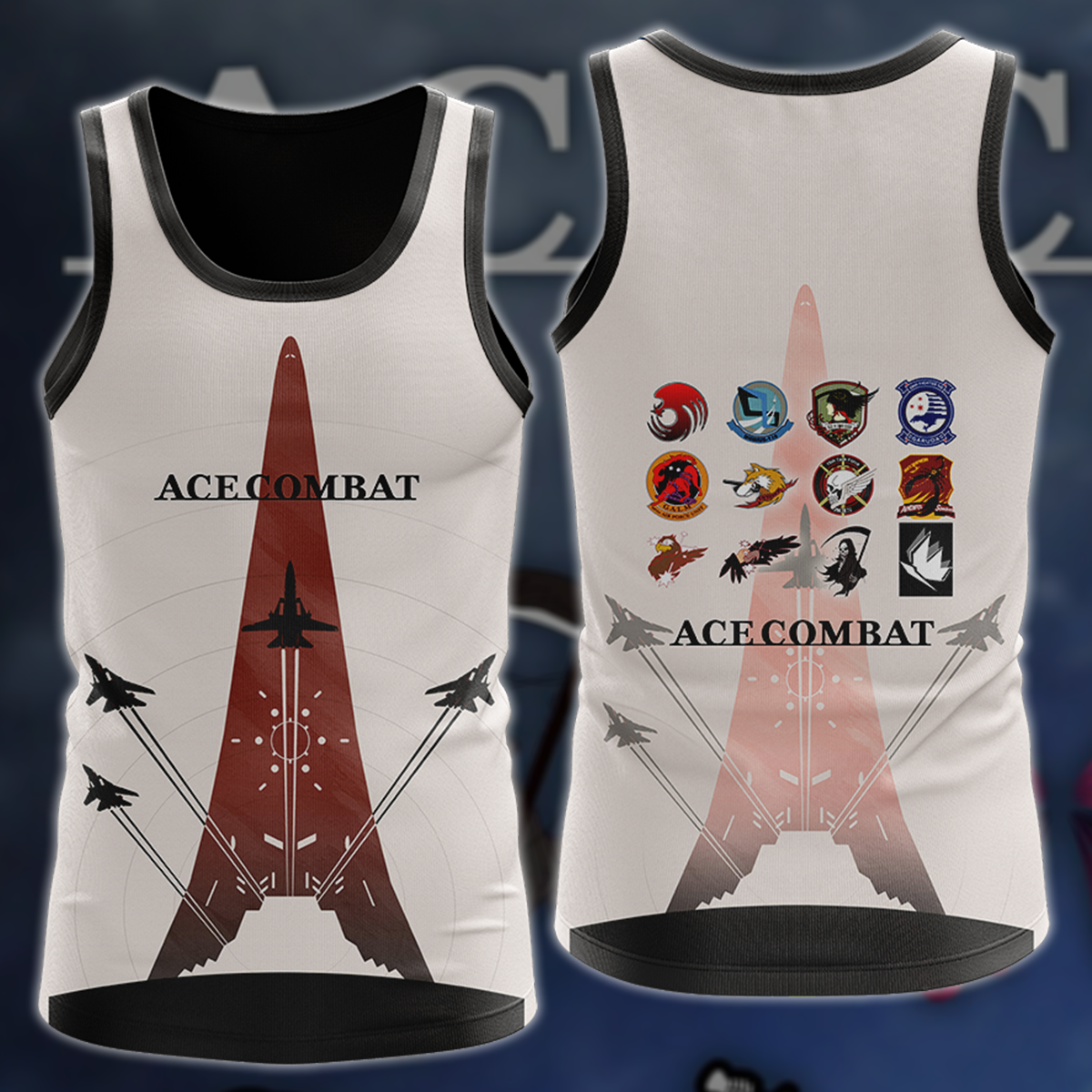 Ace Combat Video Game 3D All Over Printed T-shirt Tank Top Zip Hoodie Pullover Hoodie Hawaiian Shirt Beach Shorts Joggers Tank Top S