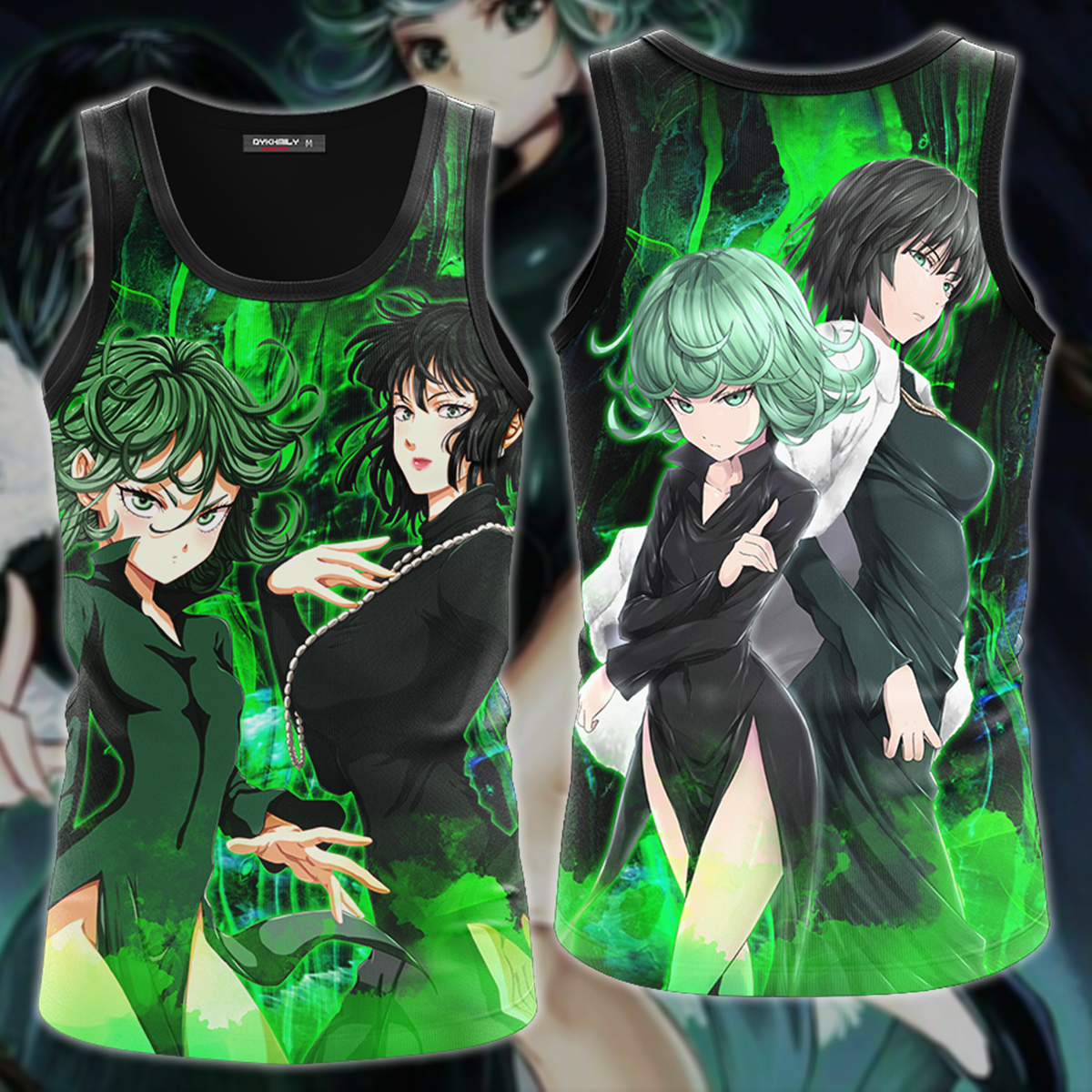 One Punch Man Tatsumaki & Fubuki 3D All Over Print T-shirt Tank Top Zip Hoodie Pullover Hoodie Hawaiian Shirt Beach Shorts Jogger Tank Top S