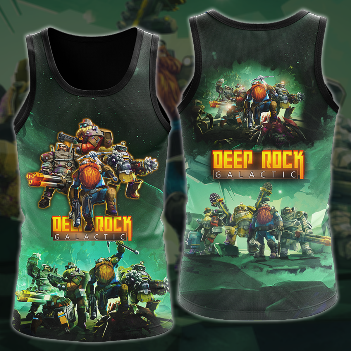 Deep Rock Galactic Video Game 3D All Over Printed T-shirt Tank Top Zip Hoodie Pullover Hoodie Hawaiian Shirt Beach Shorts Jogger Tank Top S