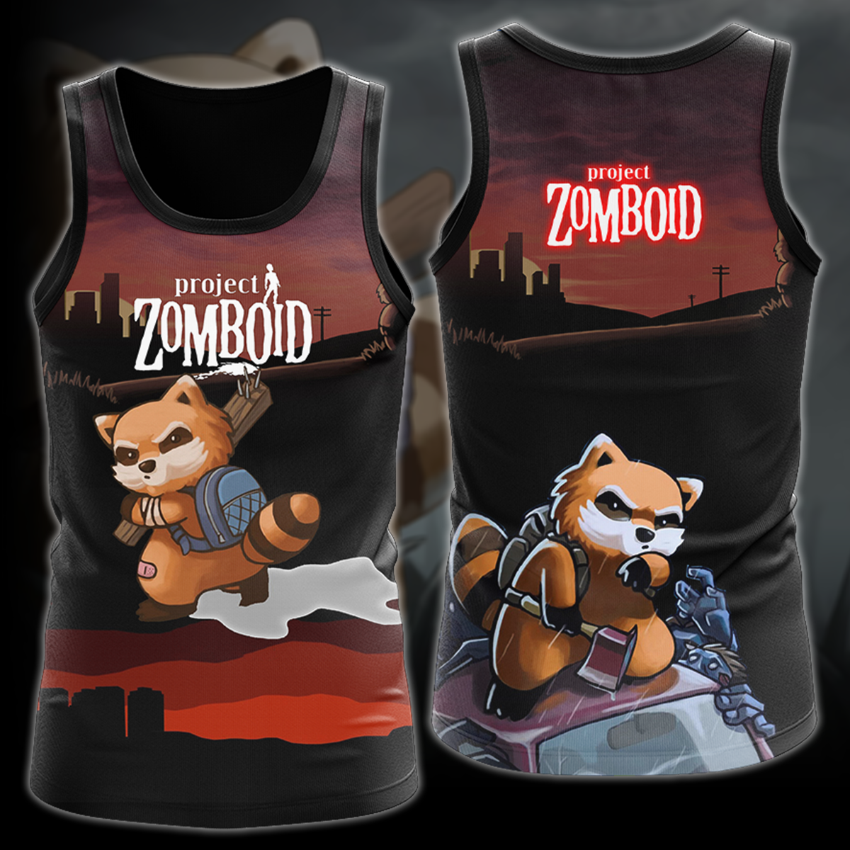 Project Zomboid Video Game 3D All Over Printed T-shirt Tank Top Zip Hoodie Pullover Hoodie Hawaiian Shirt Beach Shorts Jogger Tank Top S