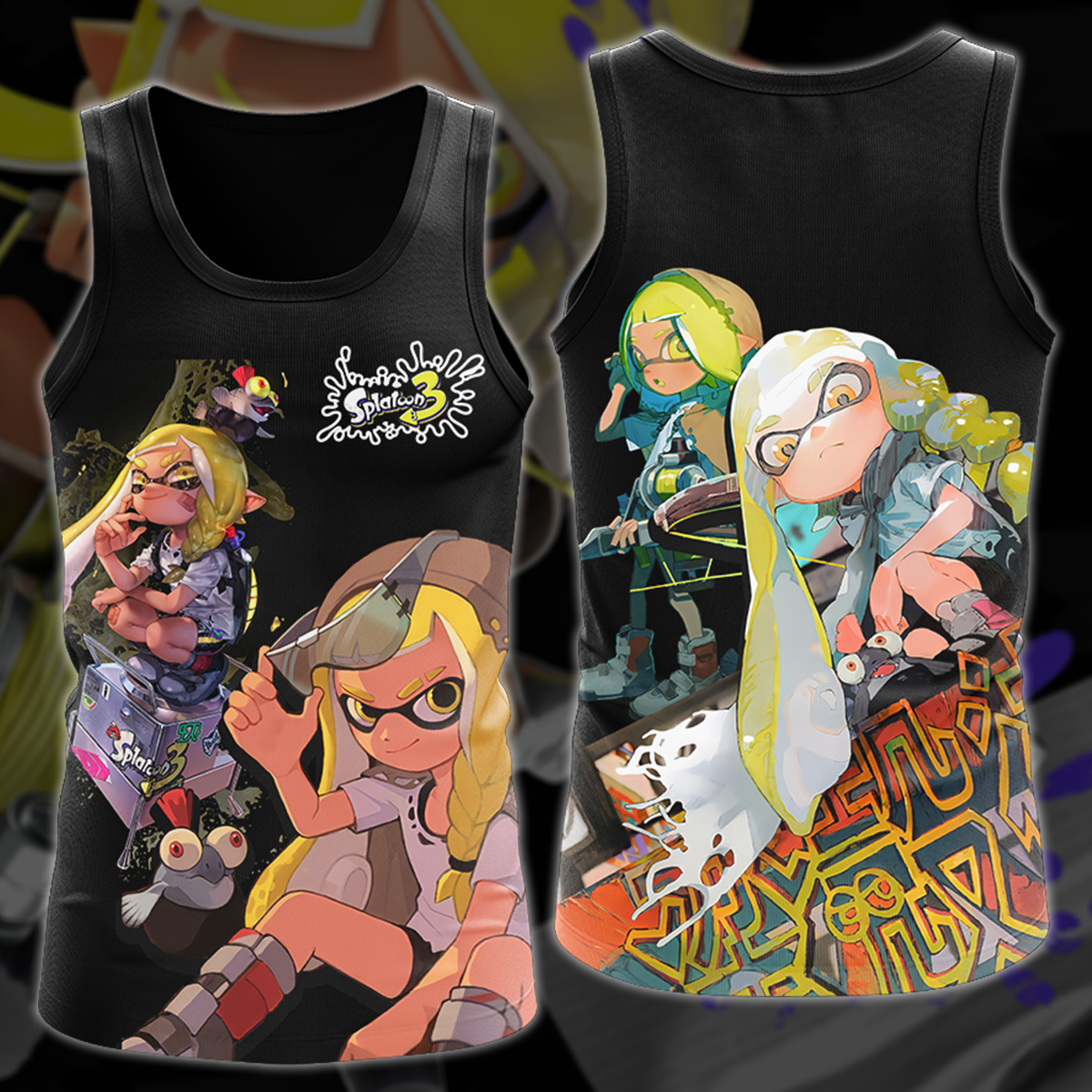 Splatoon 3 Video Game 3D All Over Printed T-shirt Tank Top Zip Hoodie Pullover Hoodie Hawaiian Shirt Beach Shorts Jogger Tank Top S