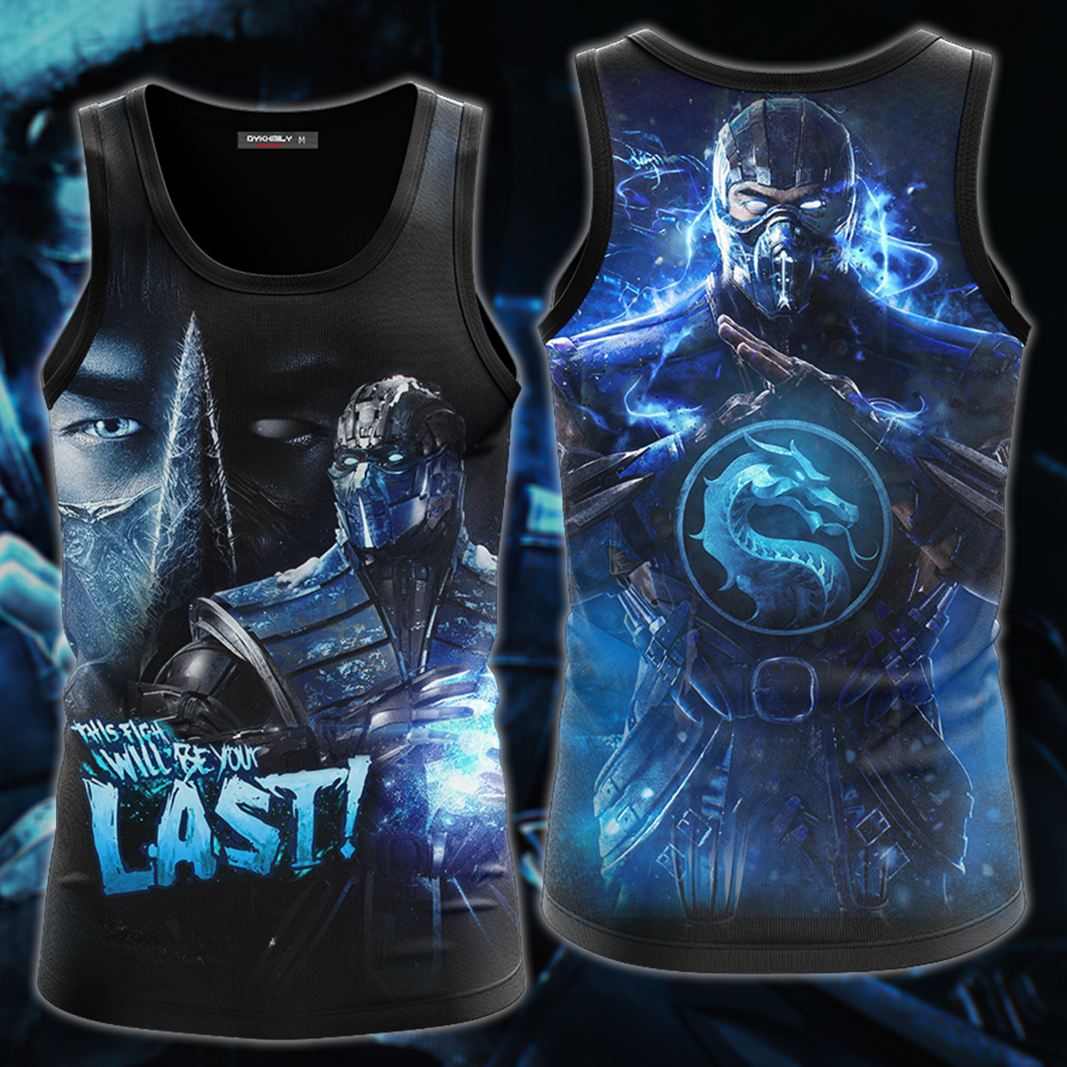 Mortal Kombat: Sub Zero Video Game 3D All Over Print T-shirt Tank Top Zip Hoodie Pullover Hoodie Hawaiian Shirt Beach Shorts Jogger Tank Top S
