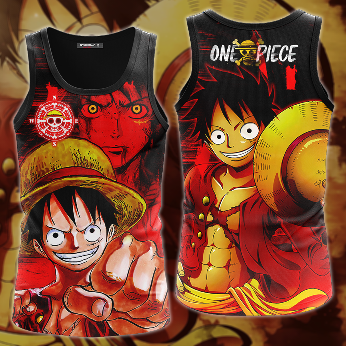 One Piece Monkey D. Luffy 3D All Over Print T-shirt Tank Top Zip Hoodie Pullover Hoodie Hawaiian Shirt Beach Shorts Jogger Tank Top S
