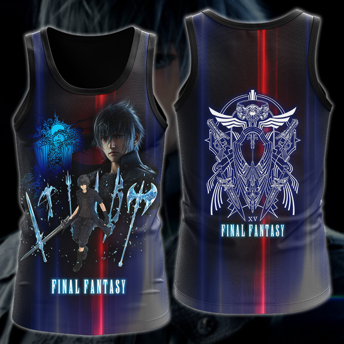 Final Fantasy XV Video Game 3D All Over Printed T-shirt Tank Top Zip Hoodie Pullover Hoodie Hawaiian Shirt Beach Shorts Jogger Tank Top S