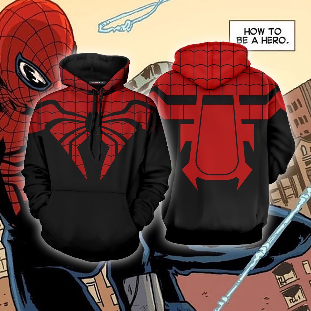 The Superior Spider-Man Cosplay 3D Hoodie Hoodie S