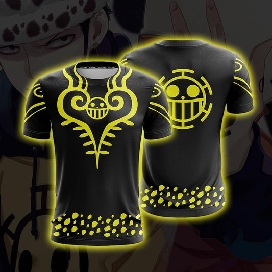 One Piece Trafalgar D. Water Law Cosplay Unisex 3D T-shirt S