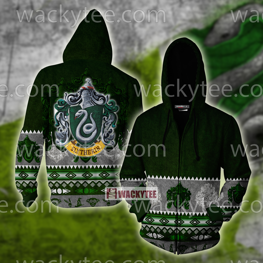 Cunning Like A Slytherin Harry Potter Wacky Style Unisex 3D T-shirt Zip Hoodie S