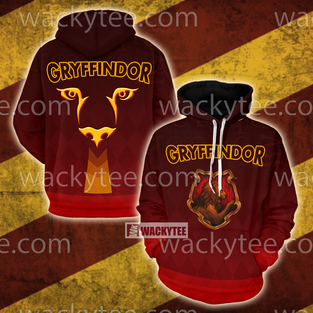 Gryffindor Let Deeds Reveal Your Heart New Unisex 3D T-shirt Hoodie S