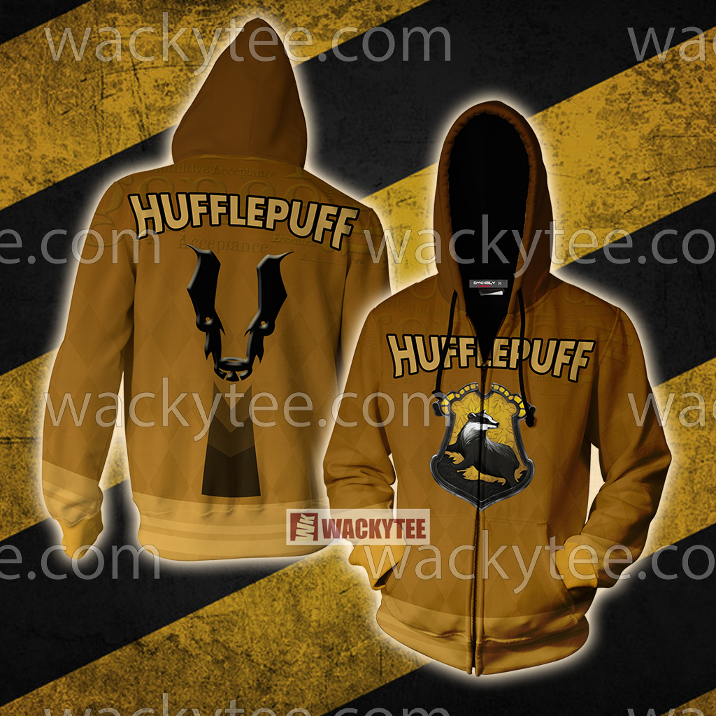 Hufflepuff My Honor Is My Loyalty New Unisex 3D T-shirt Zip Hoodie S