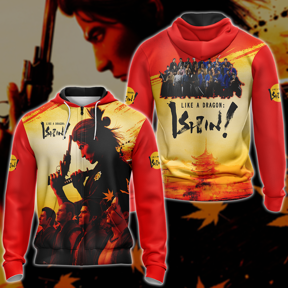 Like a Dragon: Ishin! Video Game 3D All Over Printed T-shirt Tank Top Zip Hoodie Pullover Hoodie Hawaiian Shirt Beach Shorts Jogger Zip Hoodie S