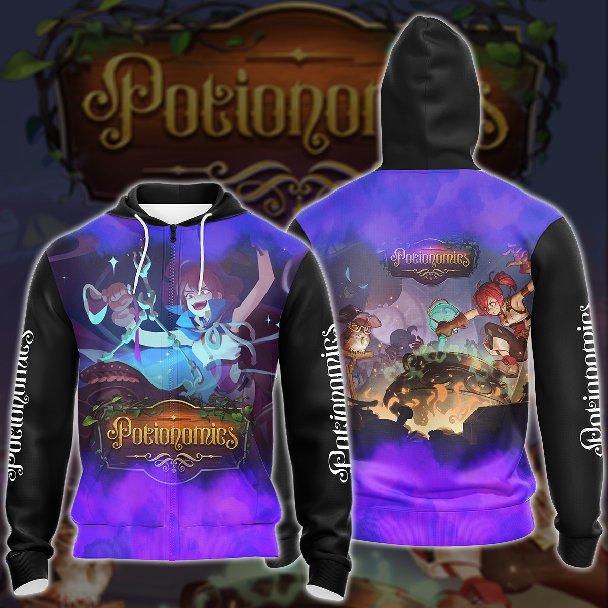Potionomics Video Game All-Over T-shirt Hoodie Tank Top Hawaiian Shirt Beach Shorts Joggers Zip Hoodie S