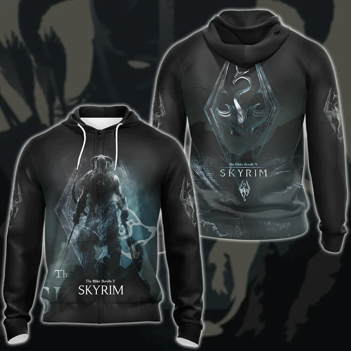 The Elder Scrolls V: Skyrim Video Game 3D All Over Printed T-shirt Tank Top Zip Hoodie Pullover Hoodie Hawaiian Shirt Beach Shorts Jogger Zip Hoodie S