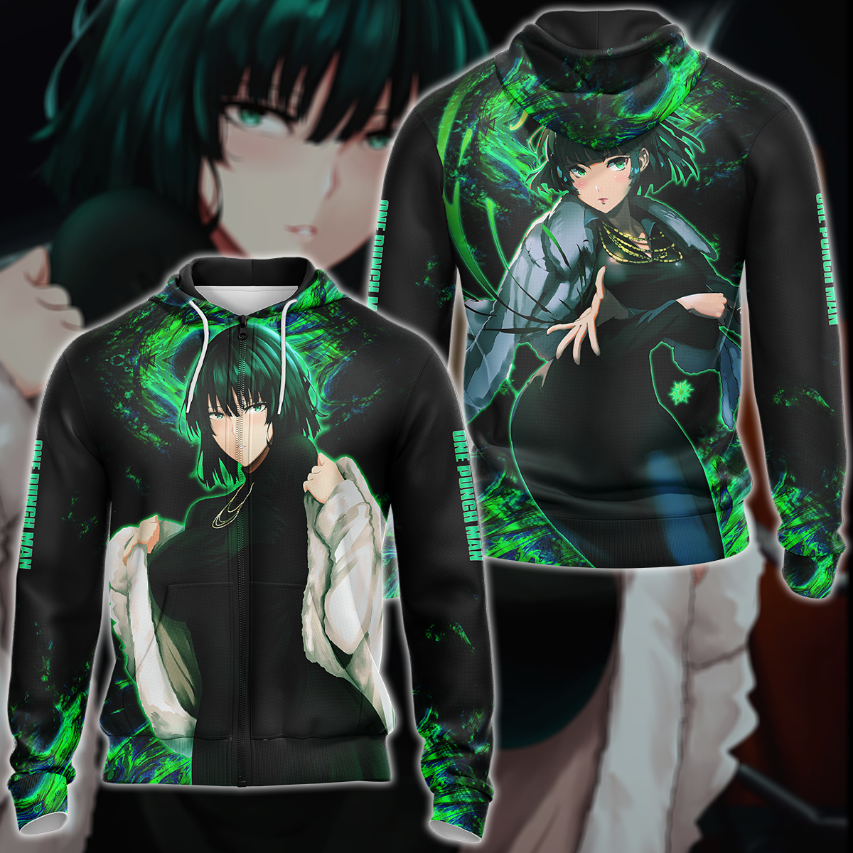 One Punch Man Fubuki 3D All Over Print T-shirt Tank Top Zip Hoodie Pullover Hoodie Hawaiian Shirt Beach Shorts Jogger Zip Hoodie S