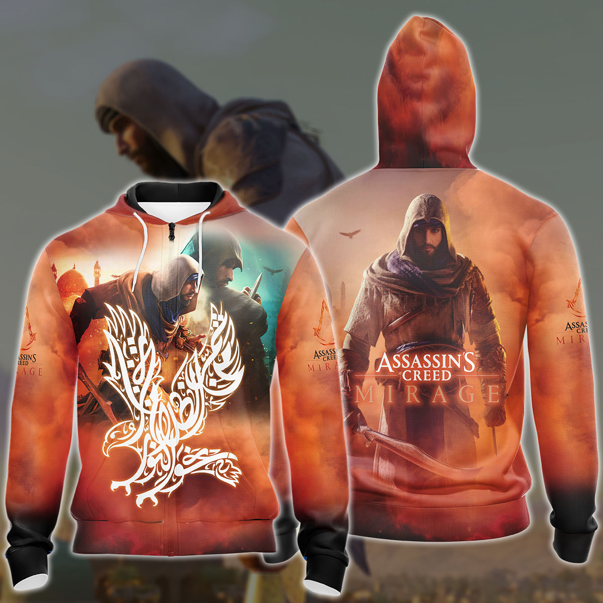 Assassin's Creed Mirage Video Game All Over Printed T-shirt Tank Top Zip Hoodie Pullover Hoodie Hawaiian Shirt Beach Shorts Joggers Zip Hoodie S
