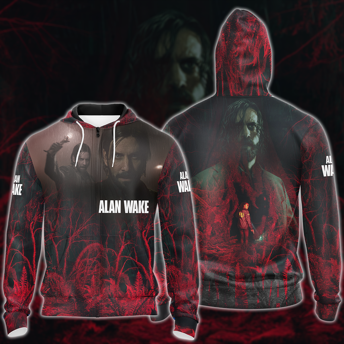 Alan Wake 2 Video Game All Over Printed T-shirt Tank Top Zip Hoodie Pullover Hoodie Hawaiian Shirt Beach Shorts Joggers Zip Hoodie S