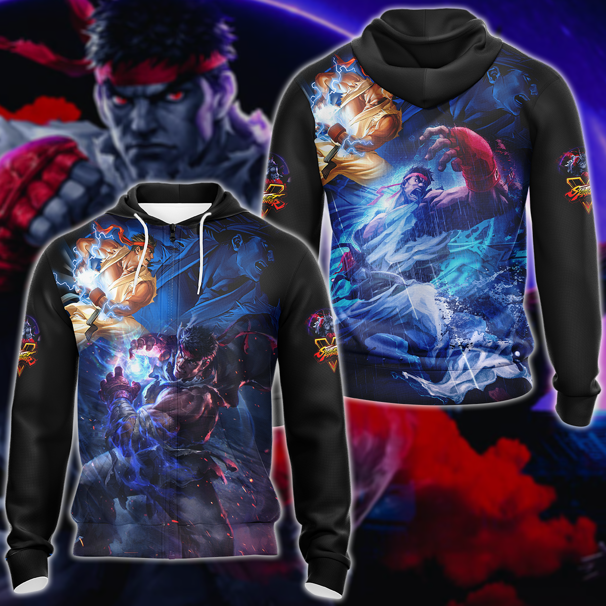 Street Fighter 5 Video Game 3D All Over Print T-shirt Tank Top Zip Hoodie Pullover Hoodie Hawaiian Shirt Beach Shorts Jogger Zip Hoodie S