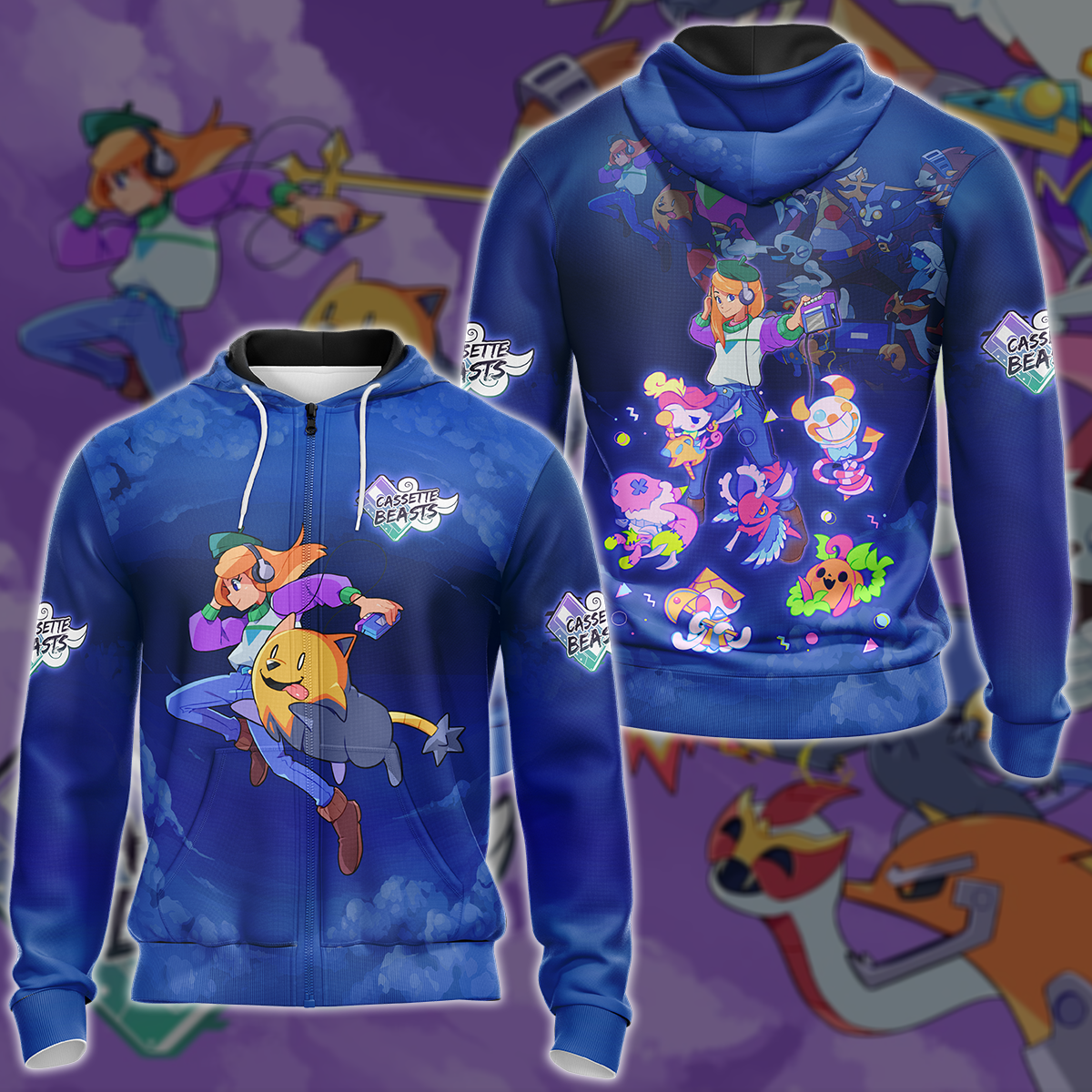 Cassette Beasts Video Game 3D All Over Printed T-shirt Tank Top Zip Hoodie Pullover Hoodie Hawaiian Shirt Beach Shorts Jogger Zip Hoodie S