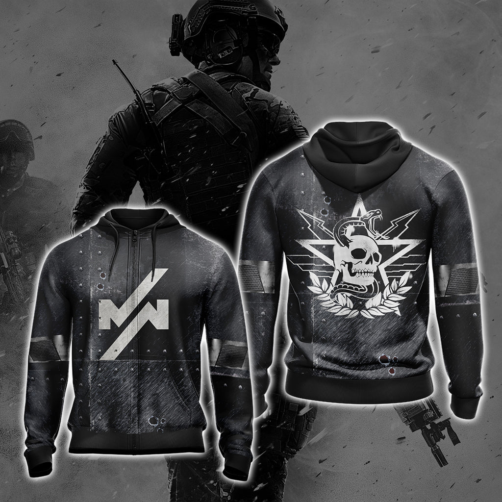 Call of Duty Modern Warfare Unisex 3D T-shirt Zip Hoodie XS