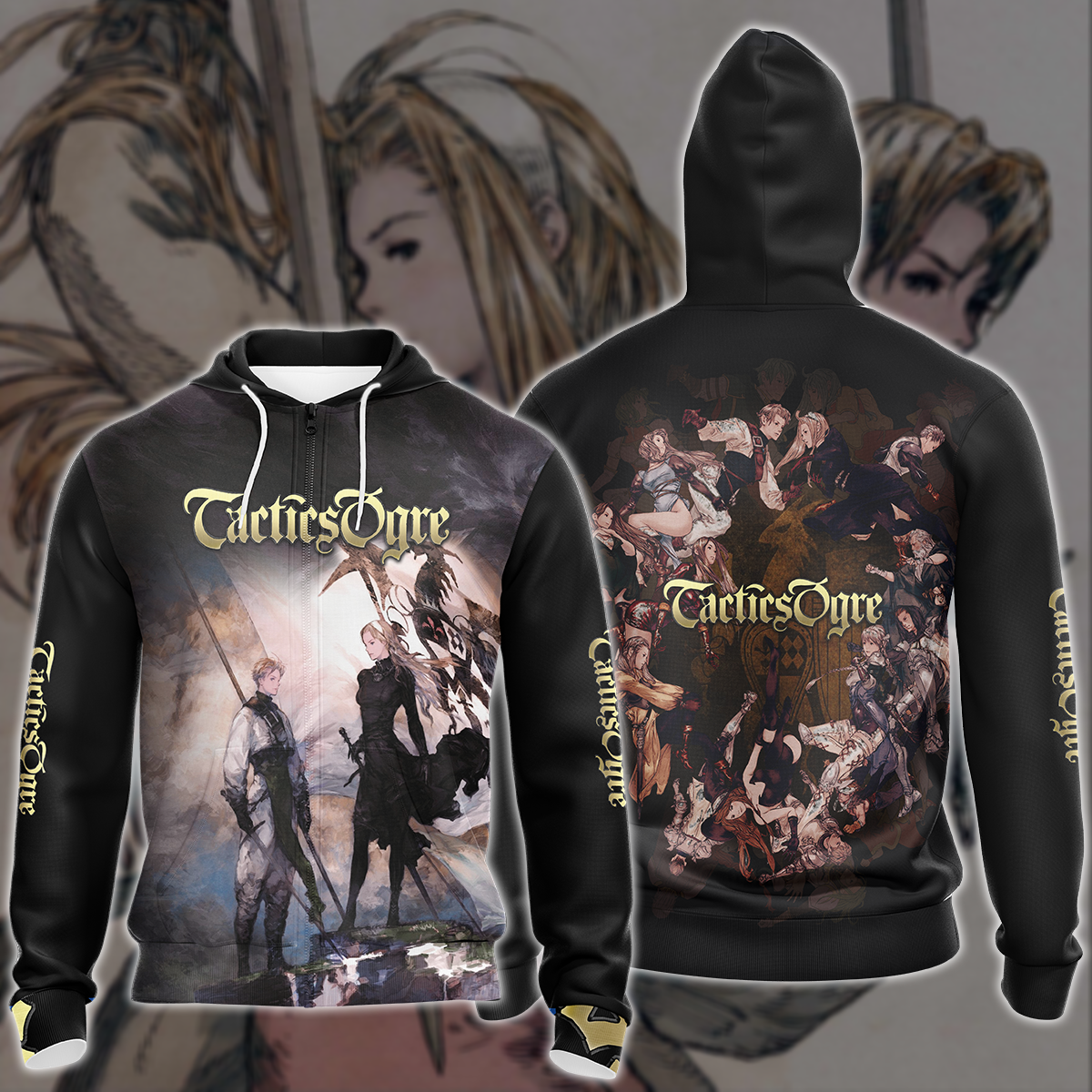 Tactics Ogre Video Game 3D All Over Printed T-shirt Tank Top Zip Hoodie Pullover Hoodie Hawaiian Shirt Beach Shorts Joggers Zip Hoodie S