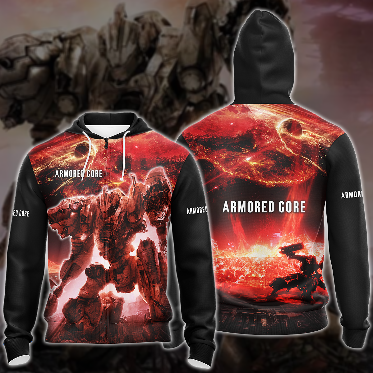 Armored Core Video Game All-Over T-shirt Hoodie Tank Top Hawaiian Shirt Beach Shorts Joggers Zip Hoodie S