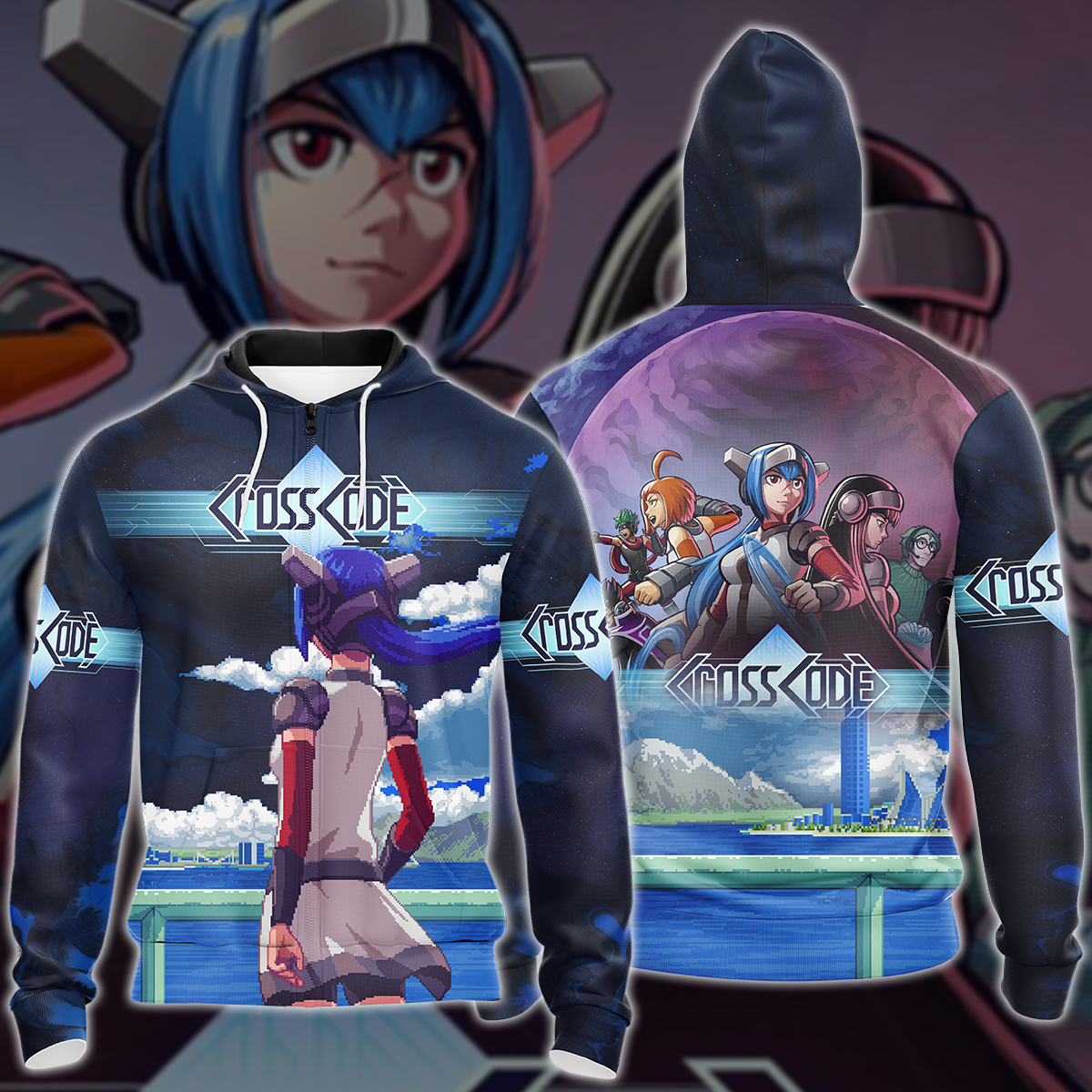 Crosscode Video Game 3D All Over Printed T-shirt Tank Top Zip Hoodie Pullover Hoodie Hawaiian Shirt Beach Shorts Jogger Zip Hoodie S