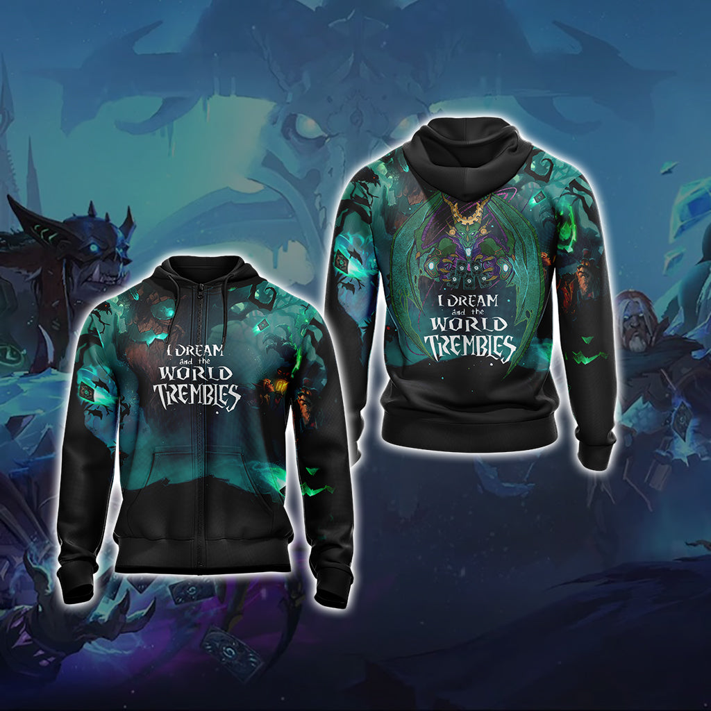 Hearthstone I Dream And The World Trembles Unisex 3D T-shirt Zip Hoodie XS