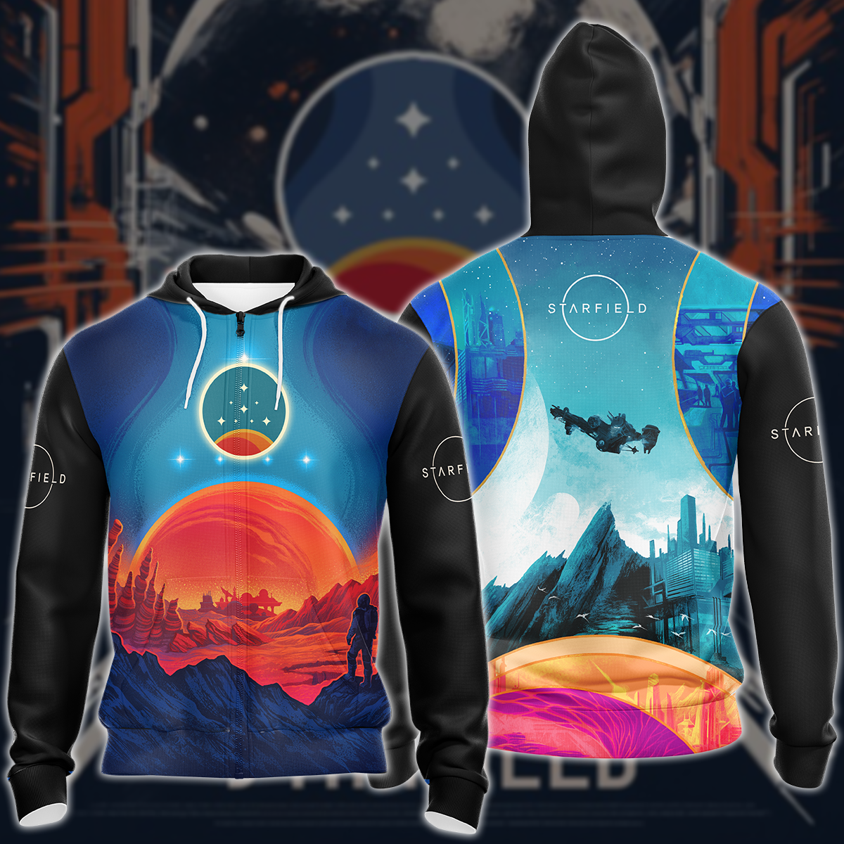 Starfield Video Game 3D All Over Printed T-shirt Tank Top Zip Hoodie Pullover Hoodie Hawaiian Shirt Beach Shorts Joggers Zip Hoodie S