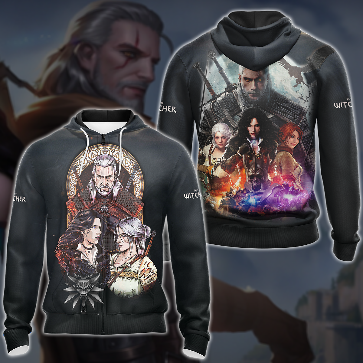 The Witcher Video Game 3D All Over Printed T-shirt Tank Top Zip Hoodie Pullover Hoodie Hawaiian Shirt Beach Shorts Jogger Zip Hoodie S