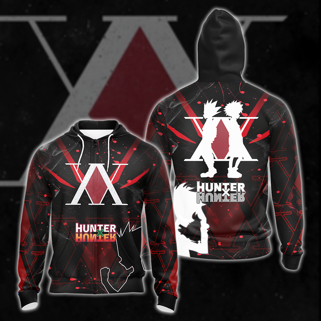 Hunter x Hunter All Over Print T-shirt Tank Top Zip Hoodie Pullover Hoodie Hawaiian Shirt Zip Hoodie S