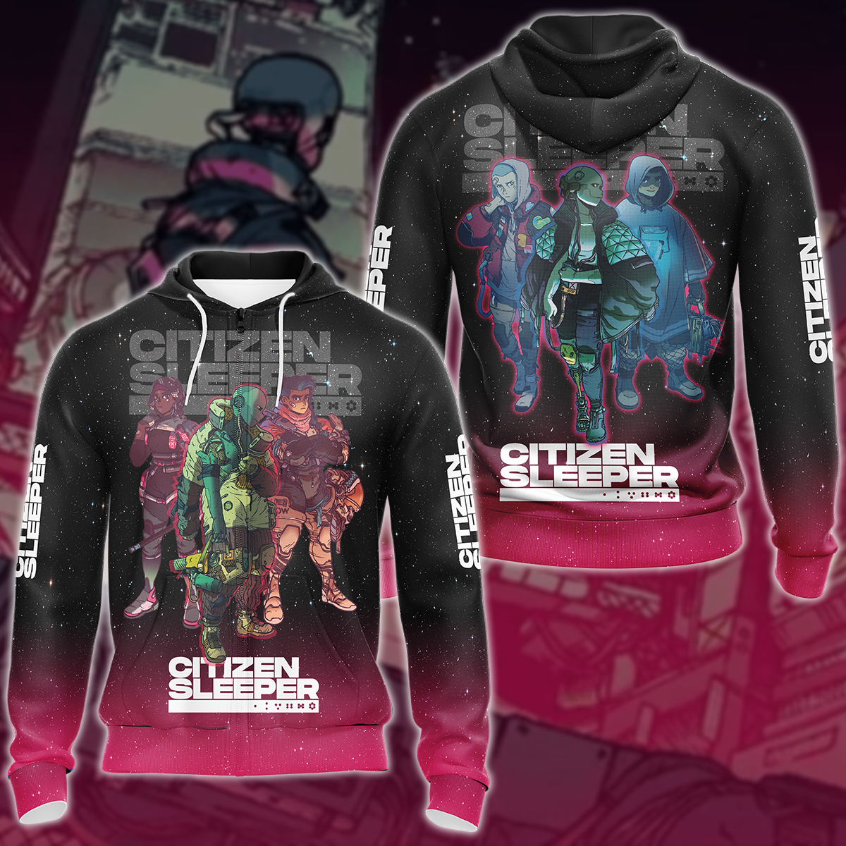 Citizen Sleeper Video Game 3D All Over Printed T-shirt Tank Top Zip Hoodie Pullover Hoodie Hawaiian Shirt Beach Shorts Jogger Zip Hoodie S