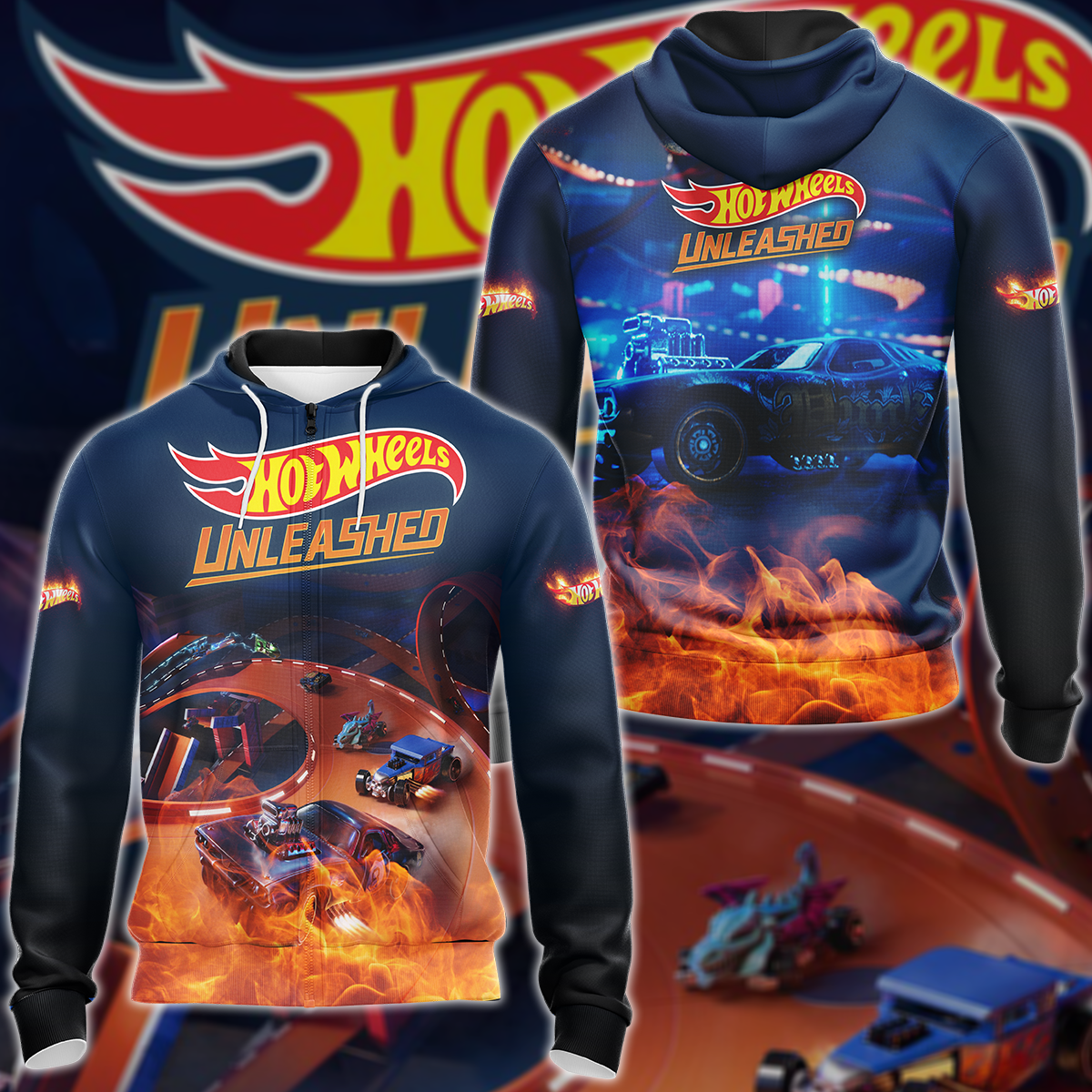 Hot Wheels Unleashed Video Game 3D All Over Print T-shirt Tank Top Zip Hoodie Pullover Hoodie Hawaiian Shirt Beach Shorts Jogger Zip Hoodie S