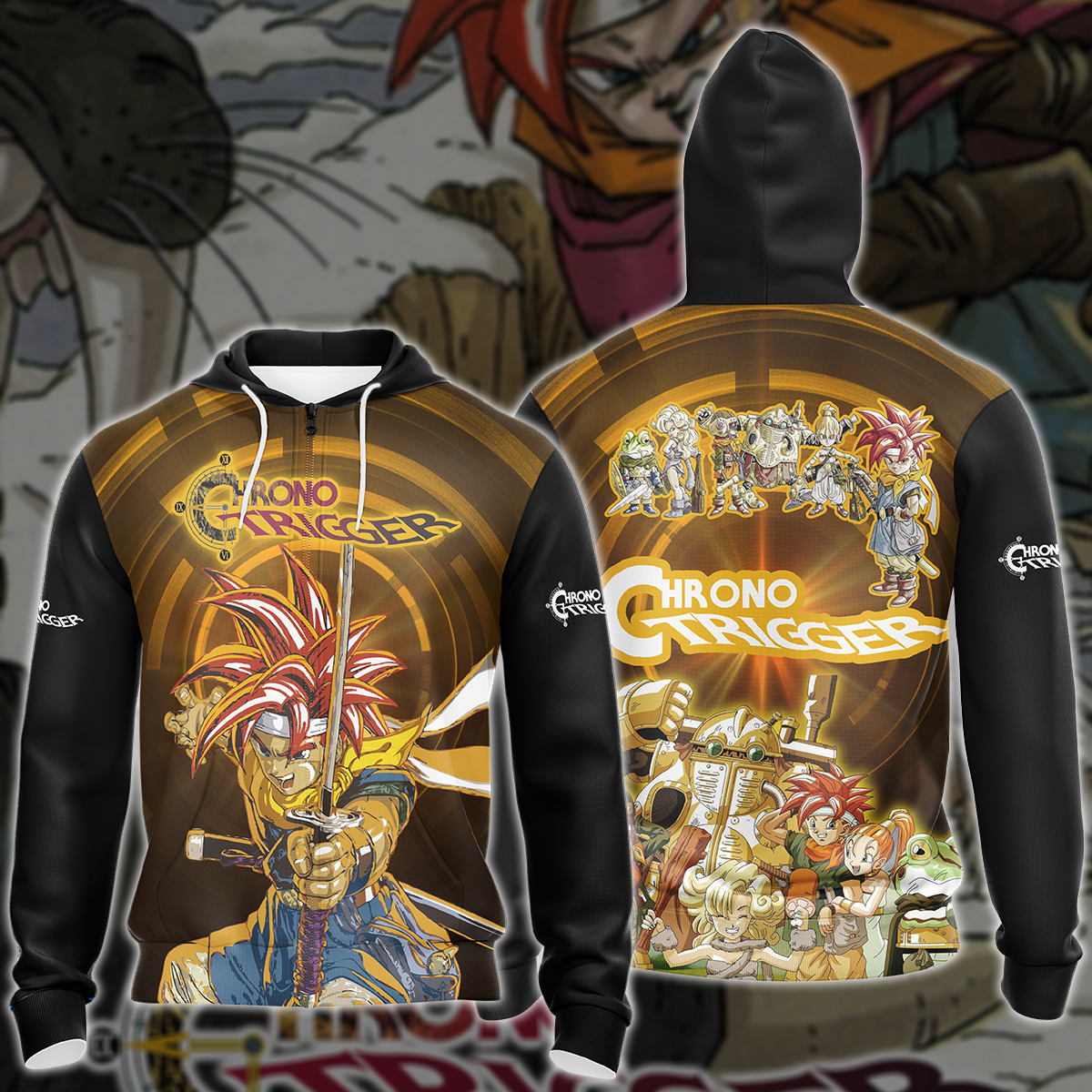 Chrono Trigger Video Game All-Over T-shirt Hoodie Tank Top Hawaiian Shirt Beach Shorts Joggers Zip Hoodie S