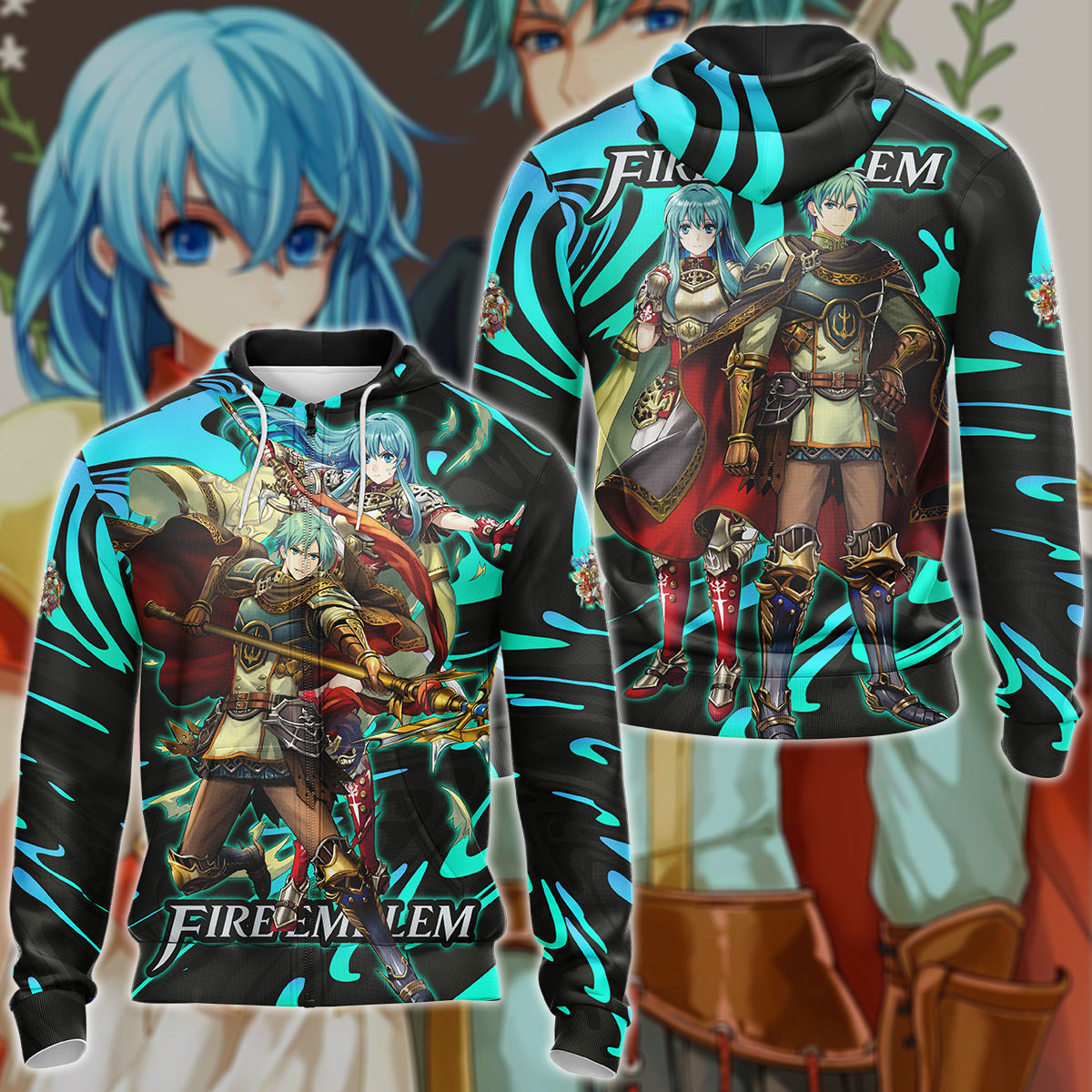 Fire Emblem Ephraim & Eirika Video Game 3D All Over Print T-shirt Tank Top Zip Hoodie Pullover Hoodie Hawaiian Shirt Beach Shorts Jogger Zip Hoodie S
