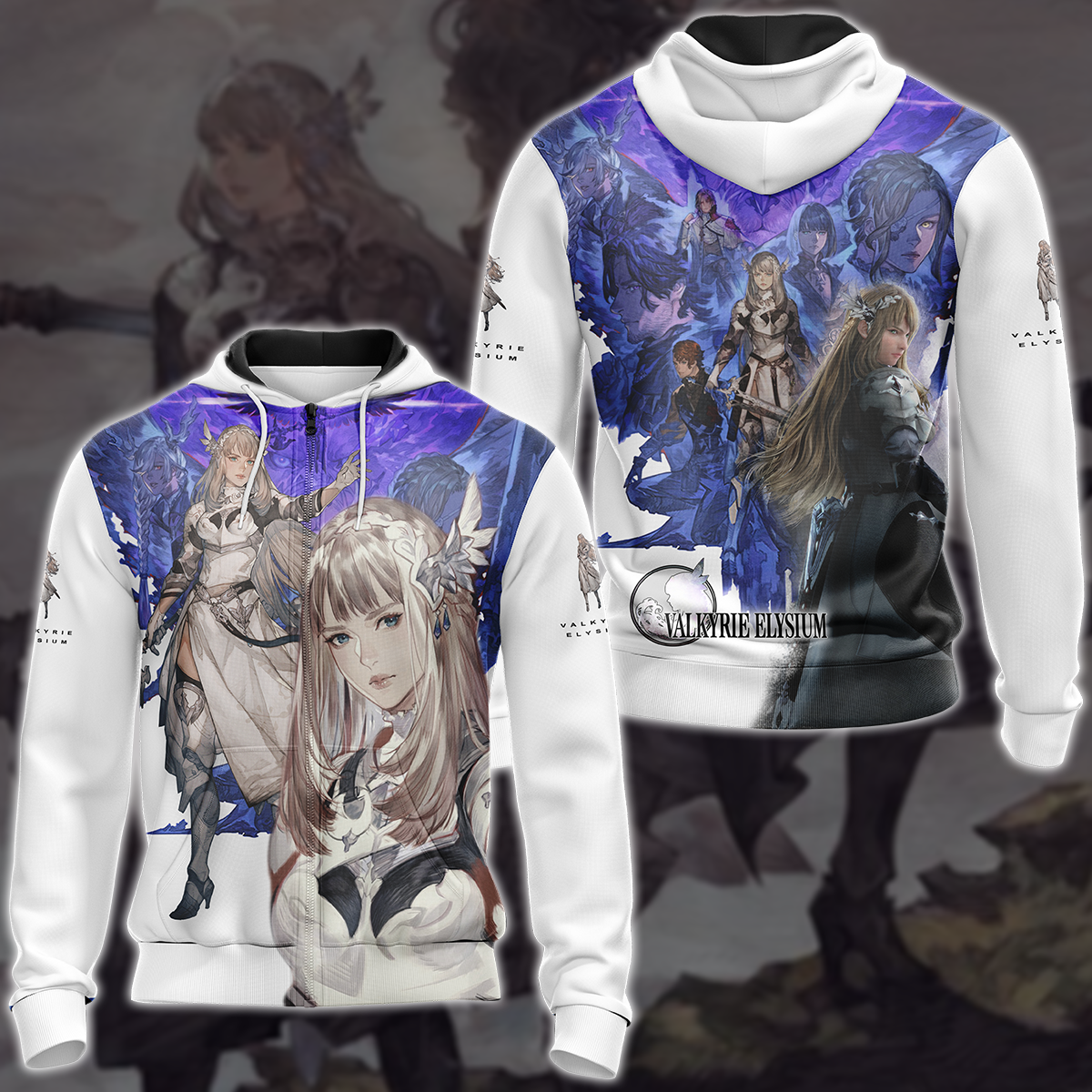 Valkyrie Elysium Video Game 3D All Over Print T-shirt Tank Top Zip Hoodie Pullover Hoodie Hawaiian Shirt Beach Shorts Jogger Zip Hoodie S