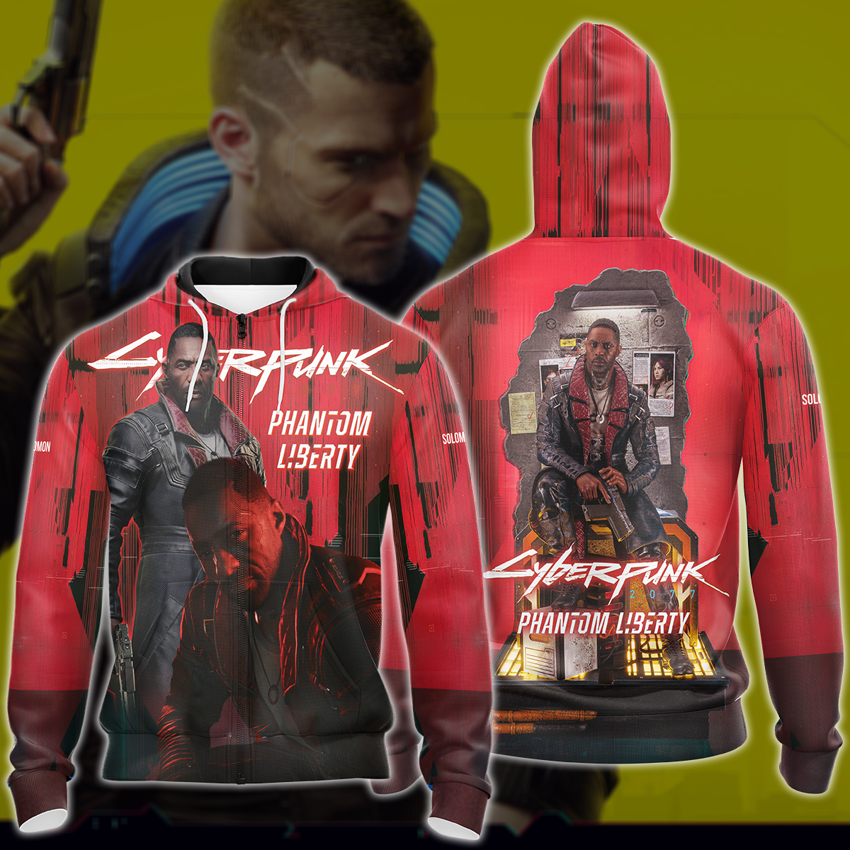 Cyberpunk 2077: Phantom Liberty Video Game All Over Printed T-shirt Tank Top Zip Hoodie Pullover Hoodie Hawaiian Shirt Beach Shorts Joggers Zip Hoodie S