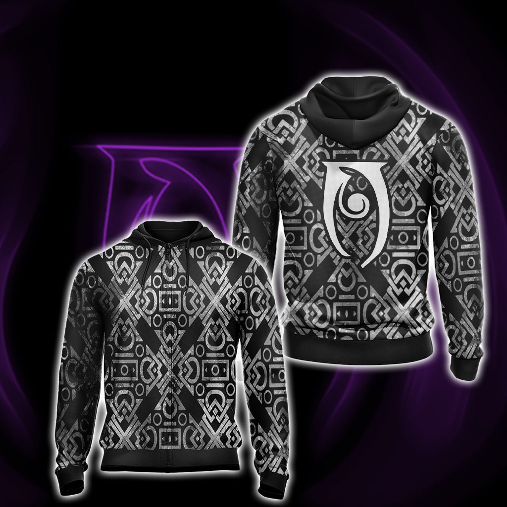 Skyrim Conjuration Symbol New Look Unisex 3D Hoodie Zip Hoodie XS